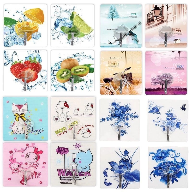 Minimalist Solid Color PVC Wall Hooks|Home Organization Accessories