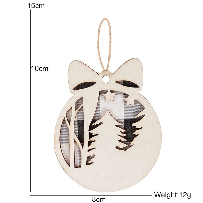 Christmas Wooden Deer Bow Knot Hanging Ornament for Party and Home Decoration|Christmas Ornaments & Decorations