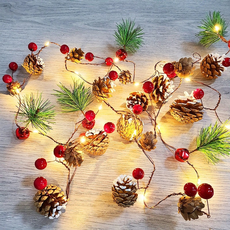 Romantic Christmas Pine Cone String Lights for Party Decoration|Holiday & Seasonal Lighting