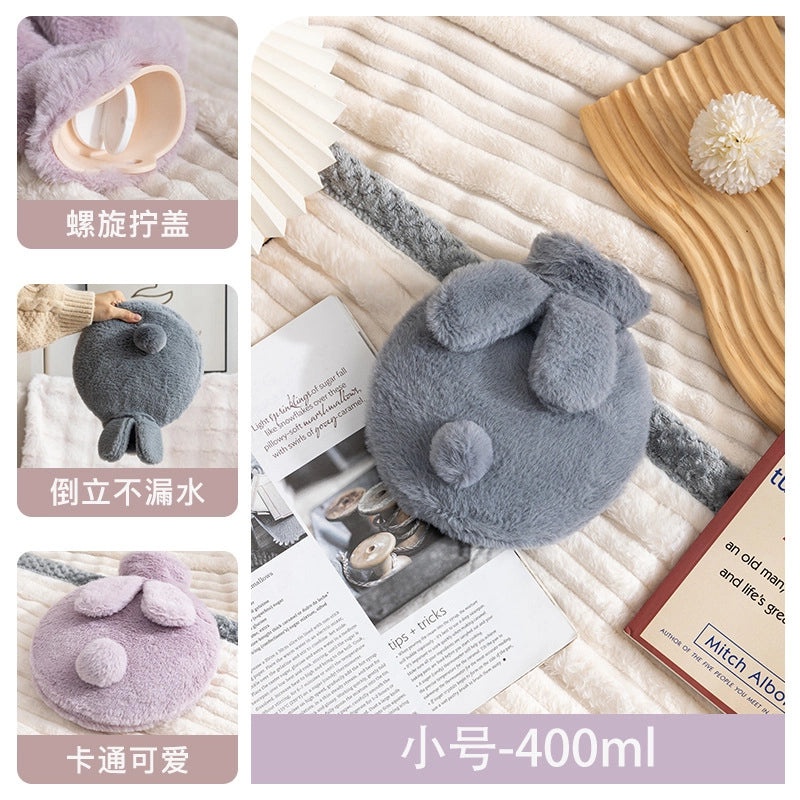Cute Cartoon Rabbit Plush Hand Warmer with Removable Hot Water Bag | Home & Living Accessories