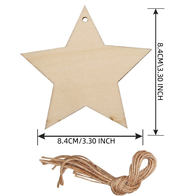 Wooden Christmas Tree Pendant Ornament Creative Carving Home Decoration Supplies|Christmas Decorations