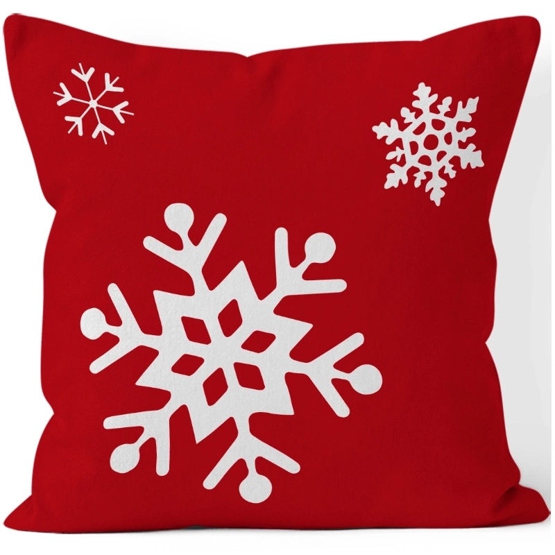 Christmas Tree Snowflake Plush Pillow Covers Soft Holiday Decorative Cushion Cases|Home Decor Pillow Covers