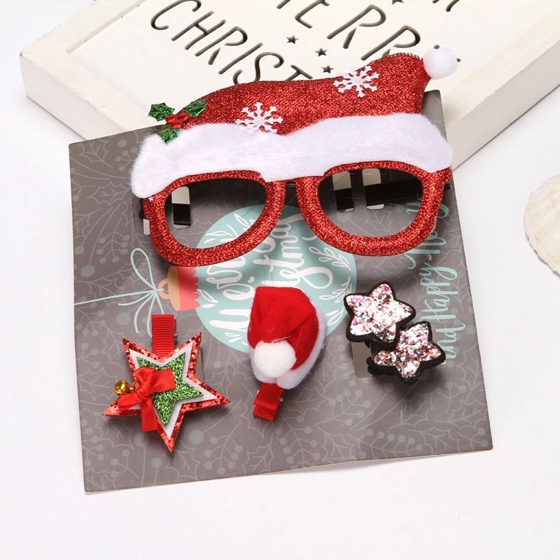 Festive Christmas Glasses Hairpin Accessories | Holiday Hair Accessories