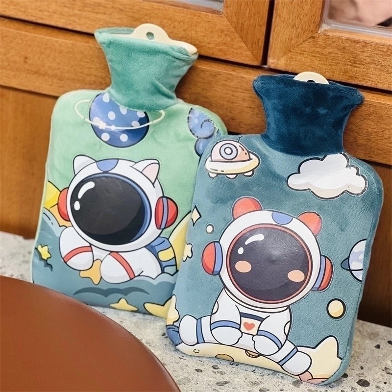 Autumn Winter Star Space Astronaut Cartoon Hot Water Bag High Density PVC Injection|Home & Living > Heating & Cooling > Hot Water Bottles