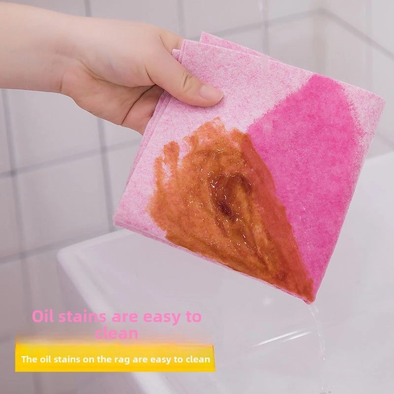 Coconut Shell Cleaning Cloth Absorbent Oil-free Hair-free Kitchen Degreasing Rag | Kitchen Cleaning Supplies