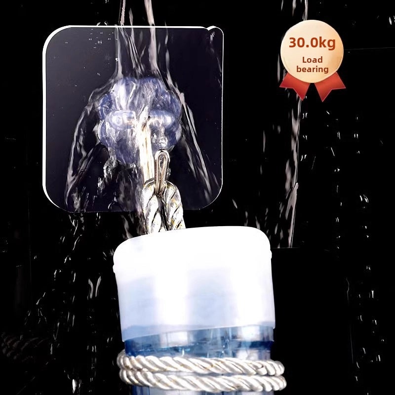 Strong Transparent Adhesive Hook Punch-Free Seamless Load-Bearing Kitchen Hook | Home Organization