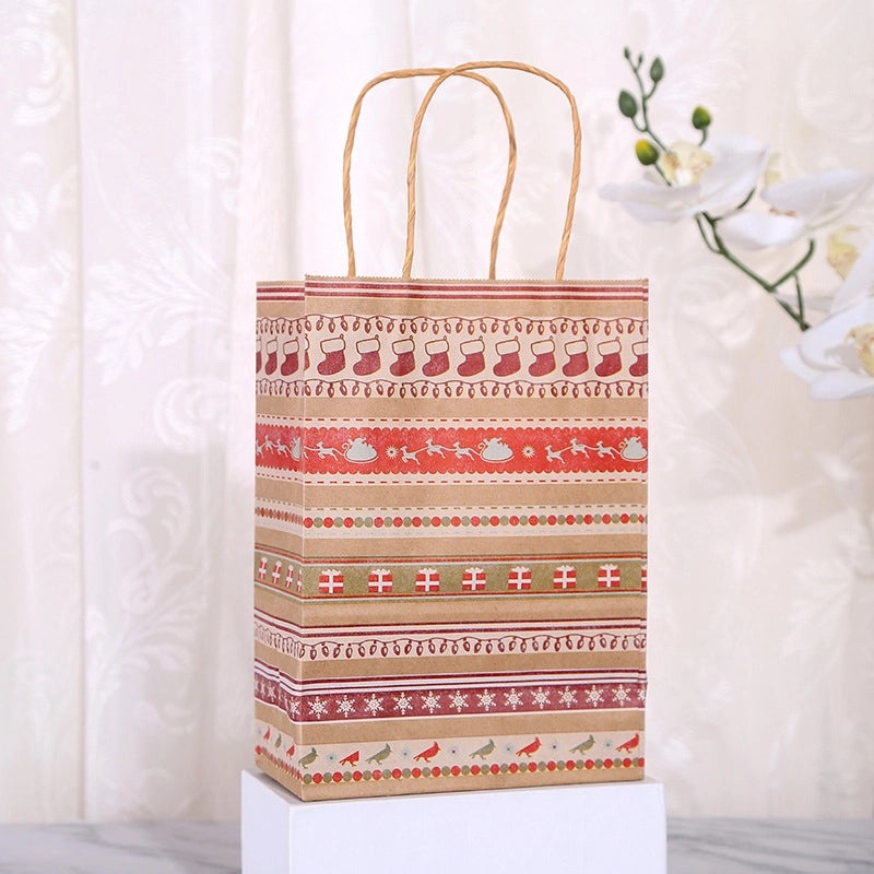 Christmas Tree Socks Gift Bags Snowflake Kraft Paper Daily Use|Holiday Gift Packaging