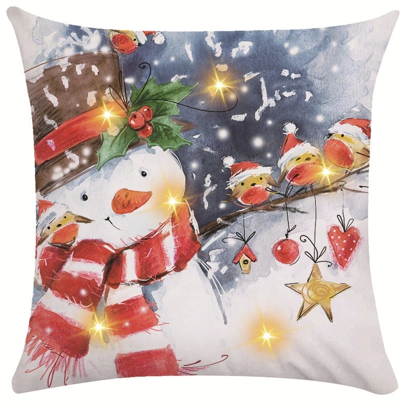 Festive Snowflake Throw Pillow Cover for Couch & Sofa | Home Decor Ornaments