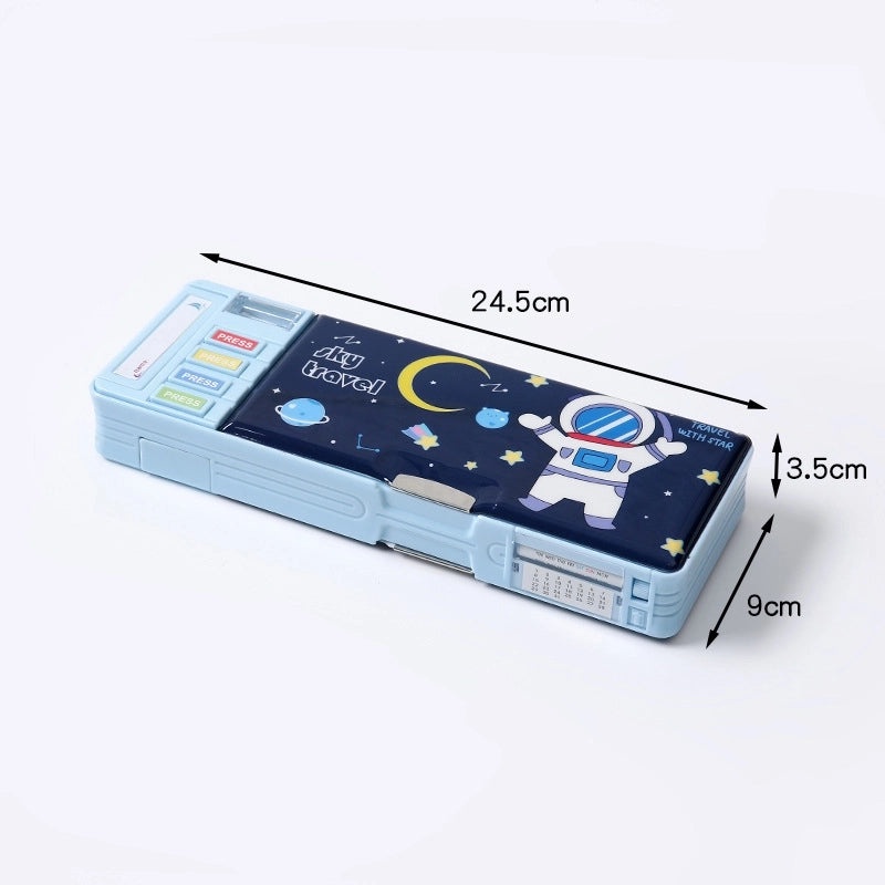 Multi-functional Double-layer Large Capacity Pencil Case for Primary School Students|School Supplies