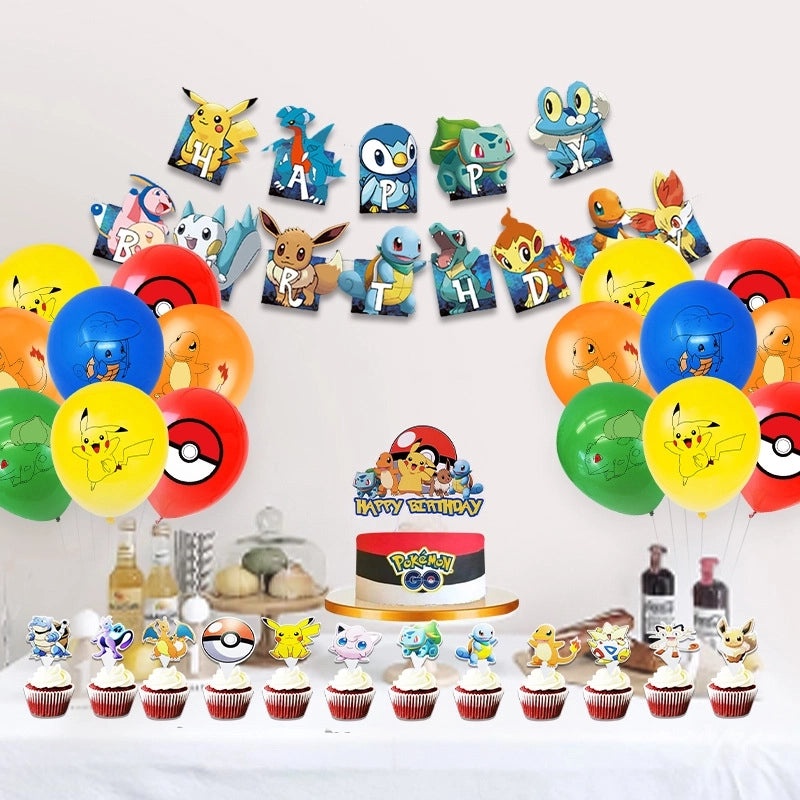 Birthday Cartoon Letter Aluminum Foil Flag Balloon for Cake Decorating | Party Supplies