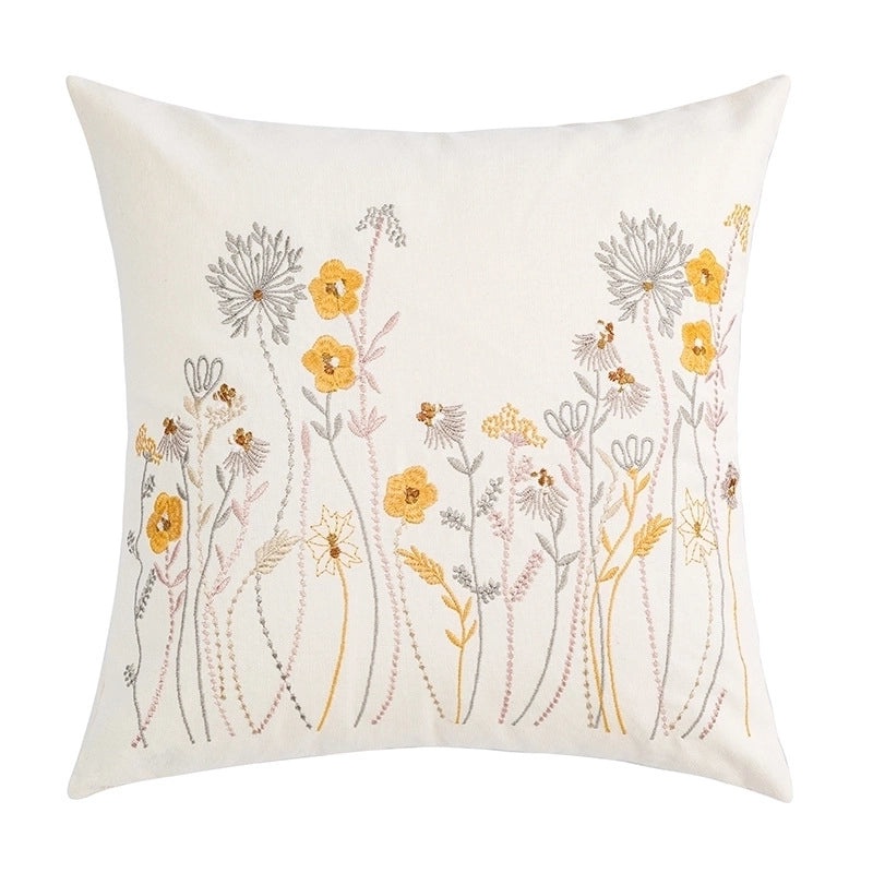 Floral Cotton Pillow Covers for Bedroom Decor|Home Textiles & Bedding