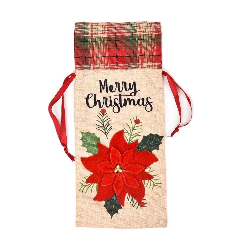 Creative Christmas Wine Bottle Bag for Elderly Dining Table Decoration | Home & Kitchen Decorations