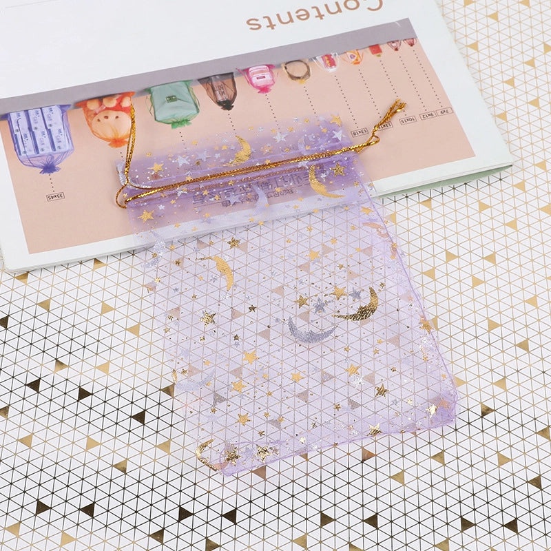 Elegant Star and Moon Organza Wrapping Bags for Daily Gifts|Gift Wrapping Supplies