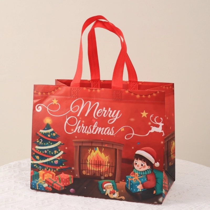 Christmas Cute Santa Claus and Christmas Tree Nonwoven Gift Bags for Party Festival|Holiday Party Supplies