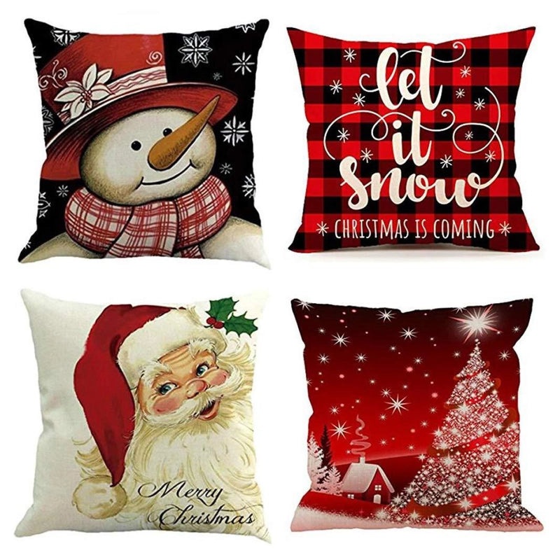 Stylish Cartoon Linen Cushion Covers for Home Decor|Home Textiles & Pillows