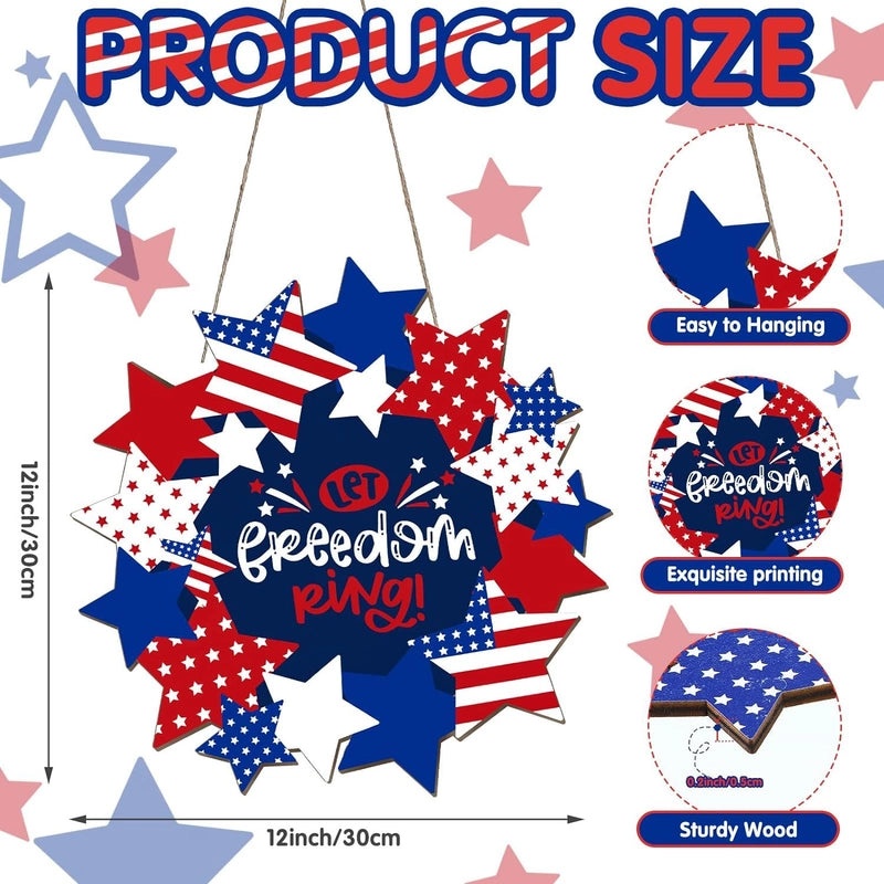 Retro American Flag Wooden Decor for Independence Day|Home Decor