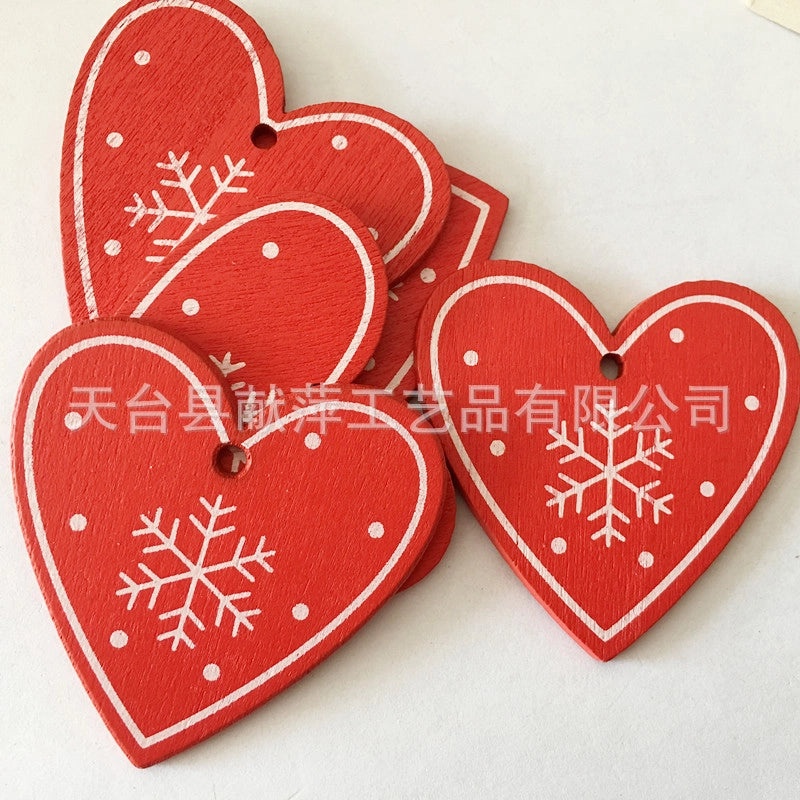 Creative Wooden Christmas Ornaments DIY Home Pendant Crafts Factory Direct | Home Decor & DIY Accessories