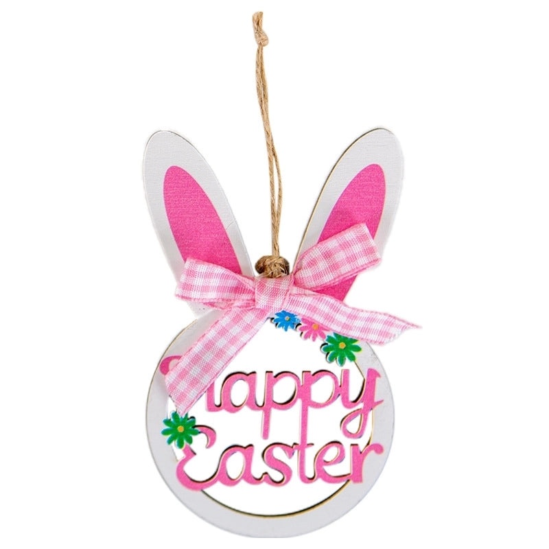 Minimalist Rabbit Letter Wooden Hanging Ornament for Daily and Festival Decor|Home Decor & Hanging Ornaments