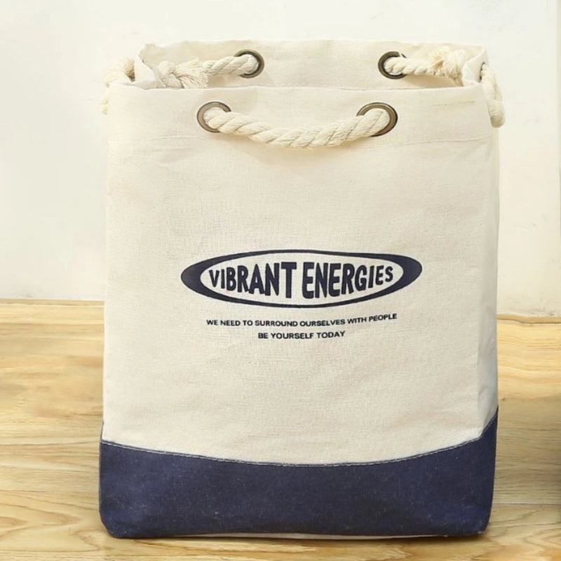 Cotton Rope Large Tote Bag with Printed Letters | Accessories & Bags