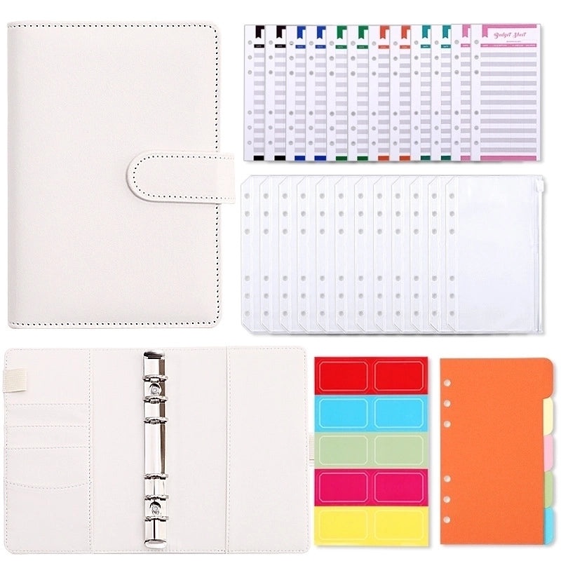 Creative Macaron A6 PU Refillable Loose-leaf Accounting Planner|Stationery & Office Supplies