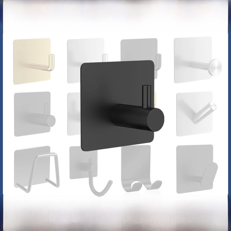 Punch-Free 304 Stainless Steel Adhesive Hook for Kitchen Bathroom Coat Towel Organizer|Home & Kitchen Storage Hooks