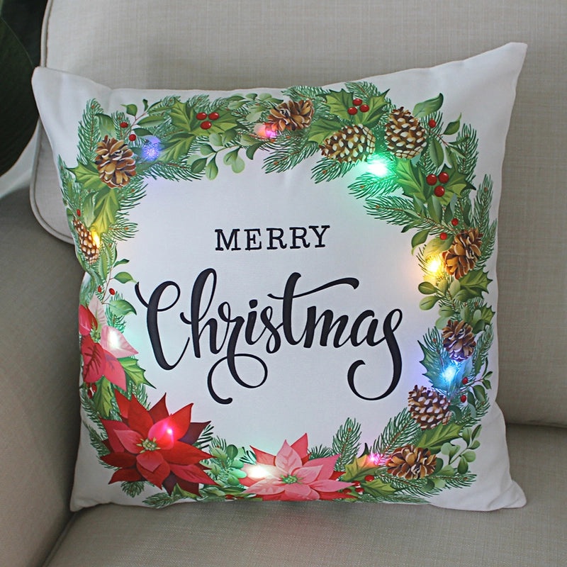Christmas Luminous Pillow with LED Lights | Home Decor & Festive Accessories
