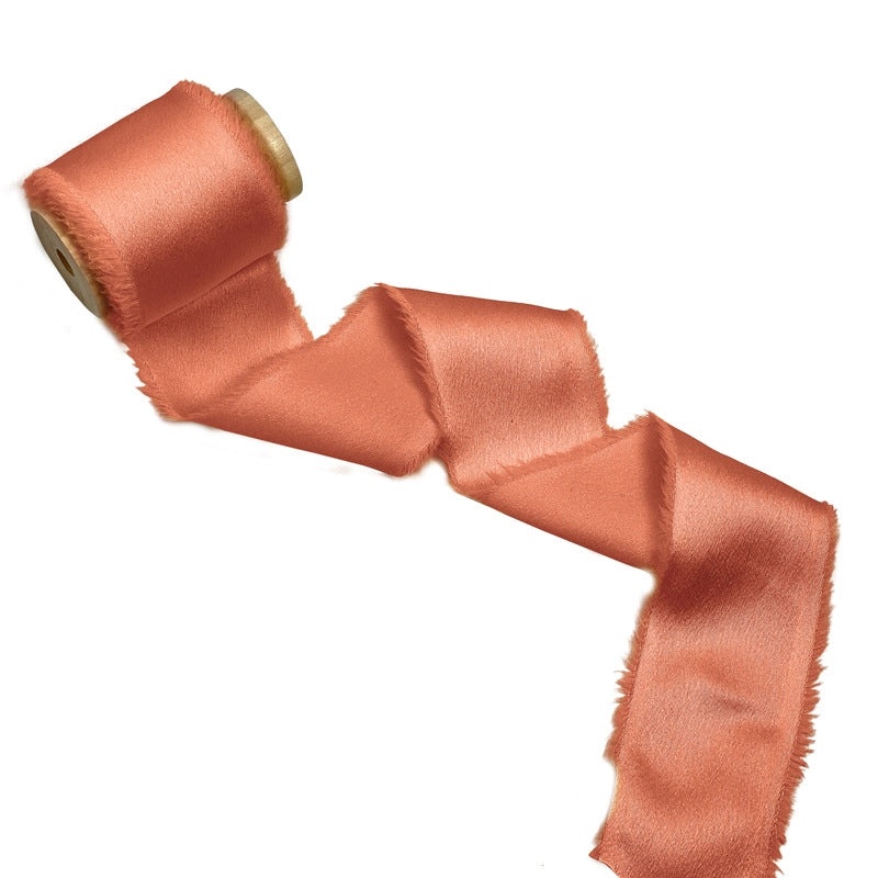 Soft Satin Hand-Torn Burlap Ribbon for Hair Flowers and Christmas Decoration|Craft Supplies & Ribbons