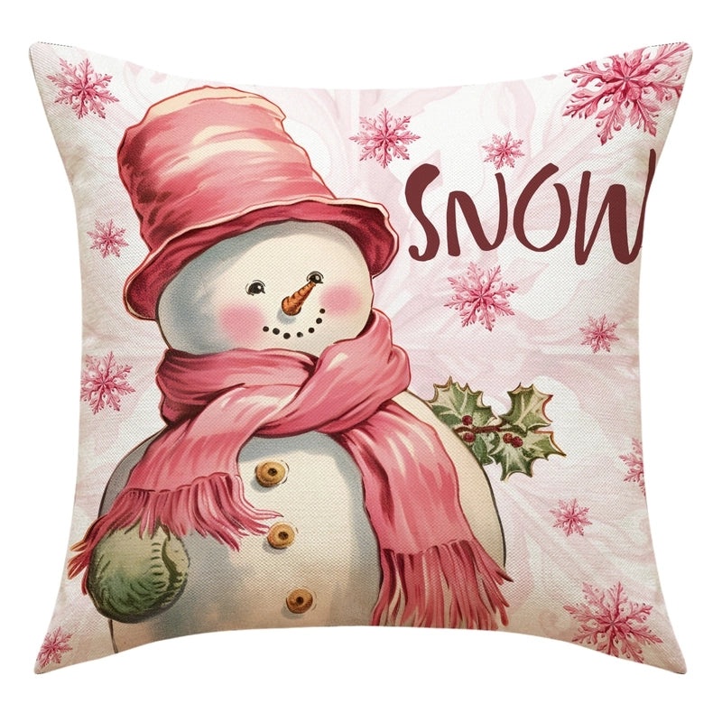 Christmas Holiday Linen Pillow Covers for Couch & Sofa | Home Decor