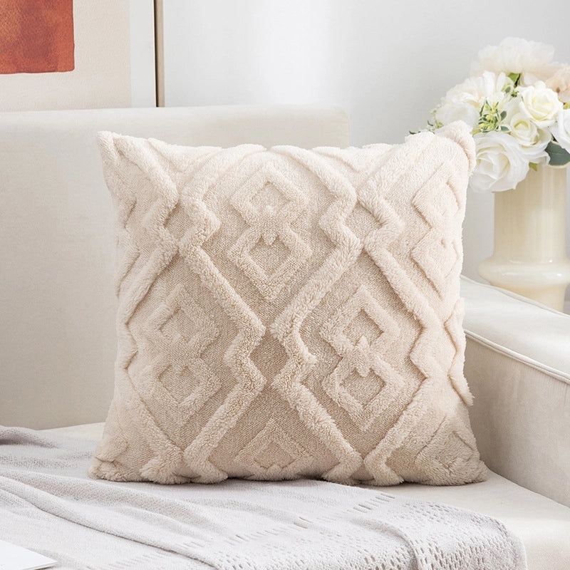 Simple Cotton Pillow Covers in Solid Colors|Home Textiles & Bedding