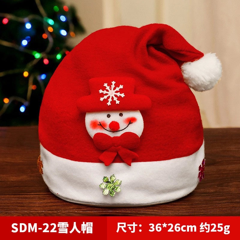 Christmas Cute 2D Cartoon Nonwoven Fabric Decorations|Holiday Home Decor