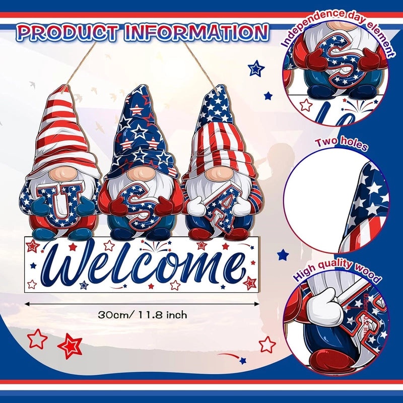 Retro American Flag Wooden Decor for Independence Day|Home Decor