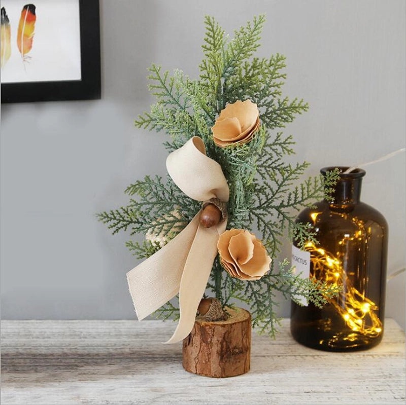 Festive Mini Potted Christmas Tree Desktop Decoration for Holiday Atmosphere|Home Decor