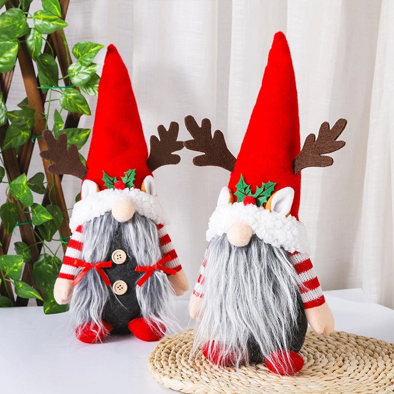 Creative Hong Kong Antler Dwarf Doll Christmas Ornaments | Holiday Decorations & Gifts