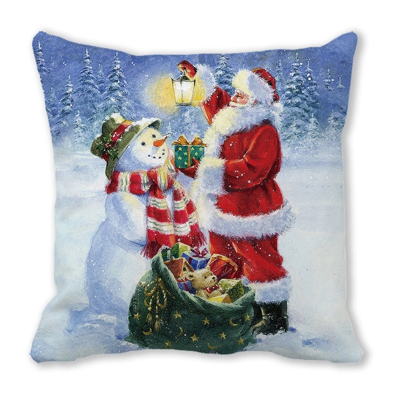 Festive Santa Pillow Covers for Couch Sofa Christmas Home Decor|Home Decor & Pillows