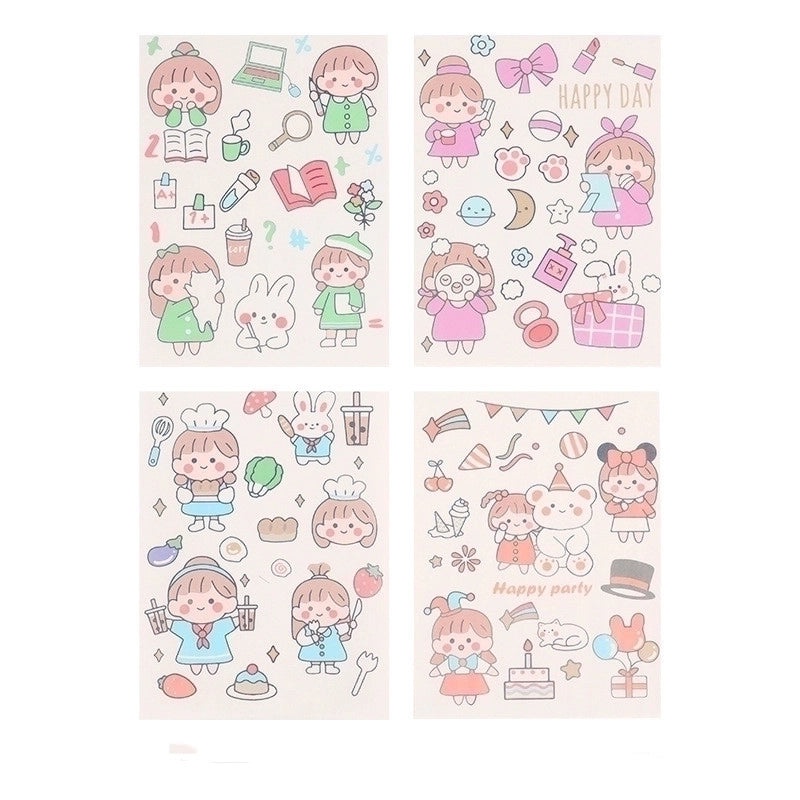 Adorable Minimalist Cartoon DIY Decorative Sticker Collection|Home Decor & Craft Supplies