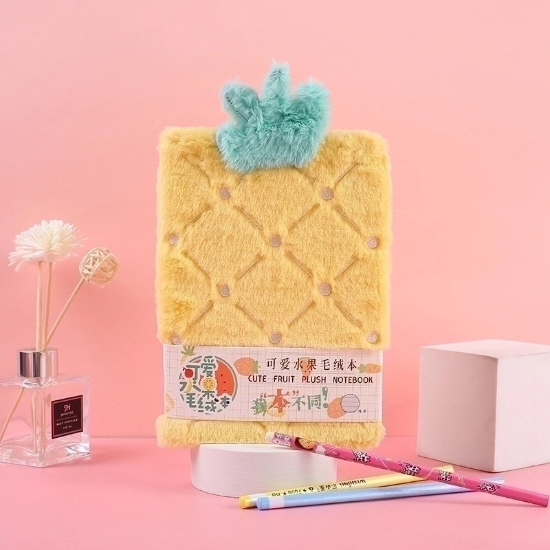 Cute Fruit Plush A5 Handheld Diary Notepad 1 Piece | Stationery & Journals