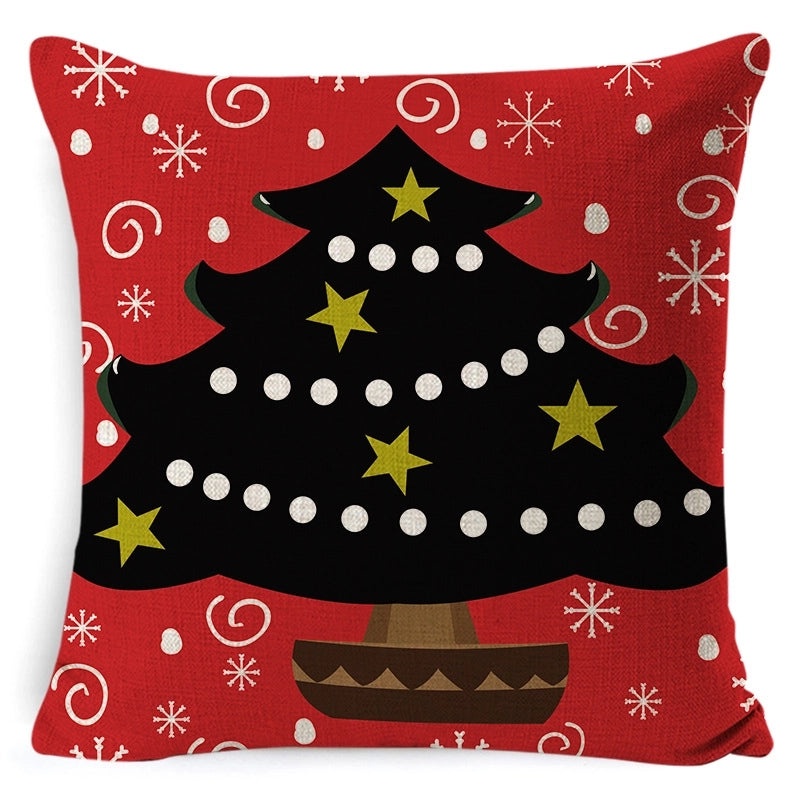 Vintage Letter and Deer Linen Cushion Covers|Home Decor Pillows