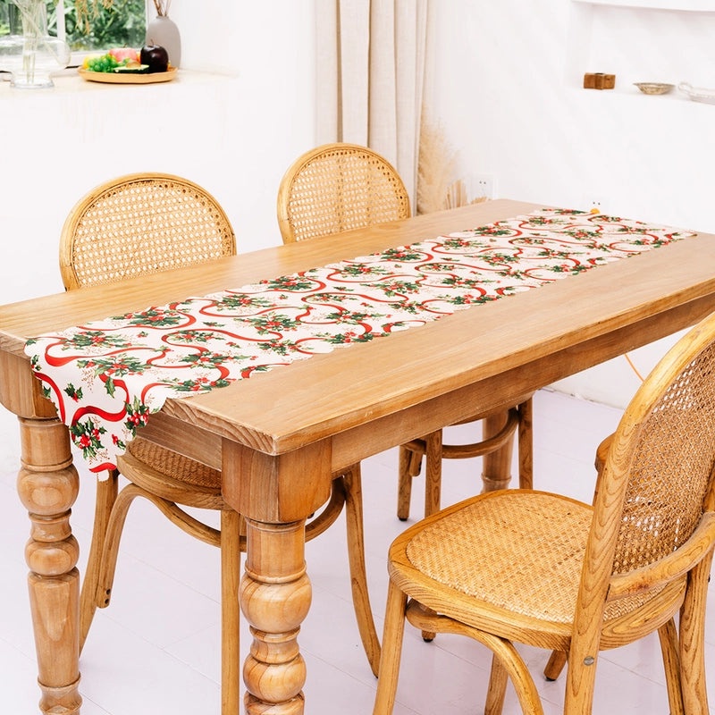Festive Santa Claus Floral Indoor Tablecloth for Christmas Decor|Home Decor & Table Linens
