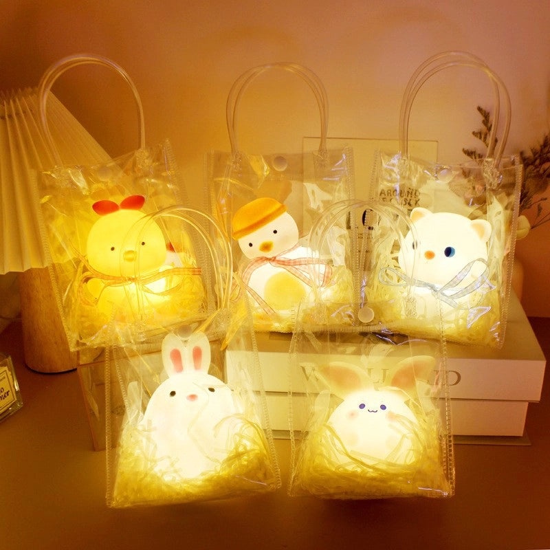 Adorable Bear and Duck Vinyl Night Lights for Indoor Birthday Decor|Home Decor Lighting