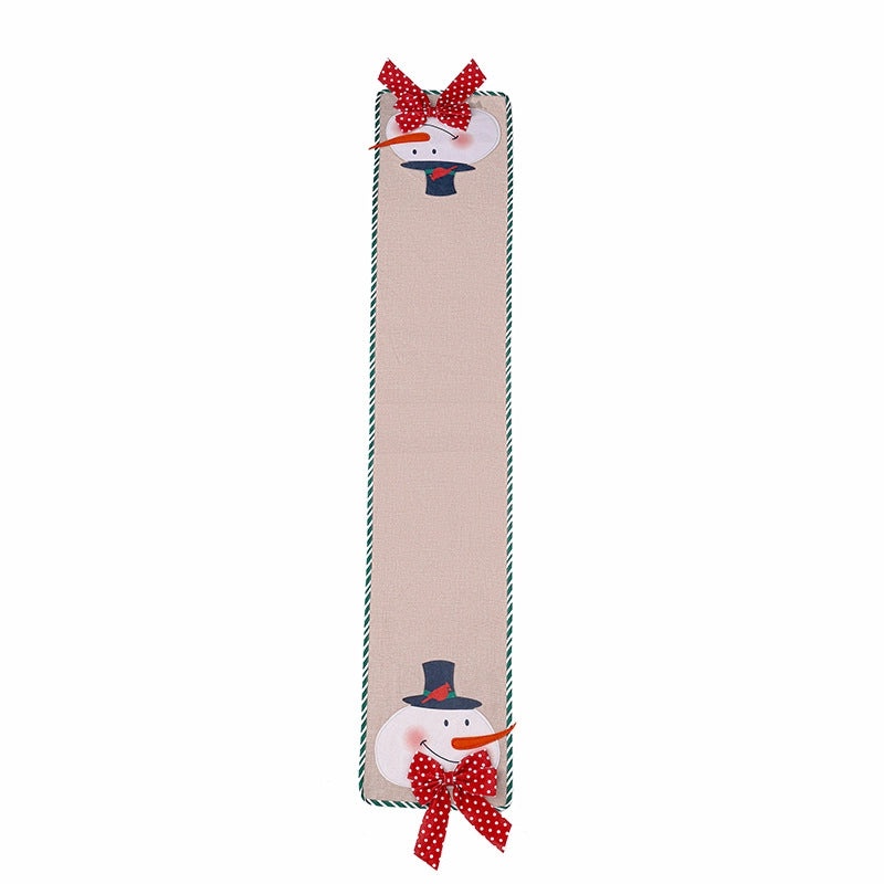 Festive Snowman Linen Insulated Placemat for Christmas Dinner|Dining Table Accessories