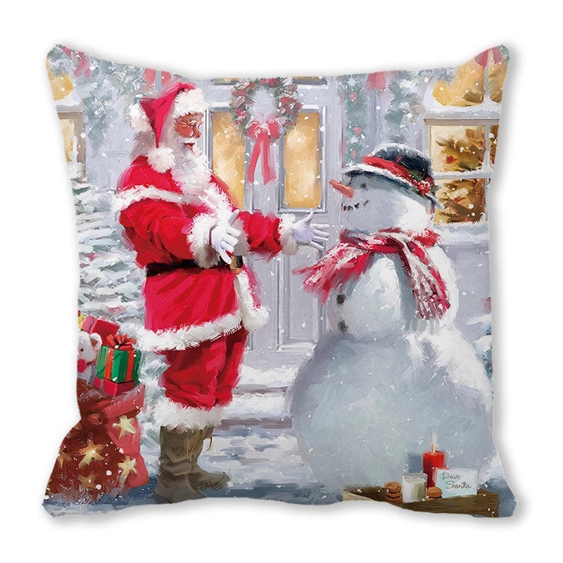 Festive Santa Pillow Covers for Couch Sofa Christmas Home Decor|Home Decor & Pillows