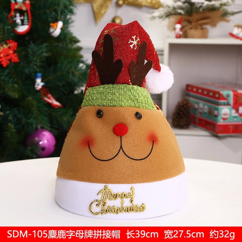 Christmas Cute 2D Cartoon Nonwoven Fabric Decorations|Holiday Home Decor