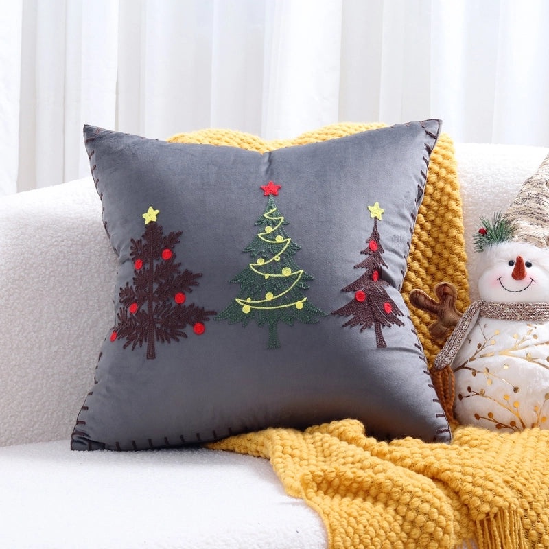 Christmas Tree and Reindeer Plush Pillow Covers|Home Decor Pillows