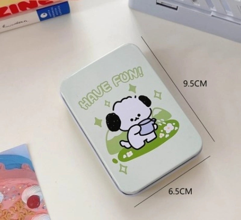 Jelly Dog Iron Storage Box for Girls Candy Box Desktop Jewelry Organizer Sticker Holder|Home Storage & Organization