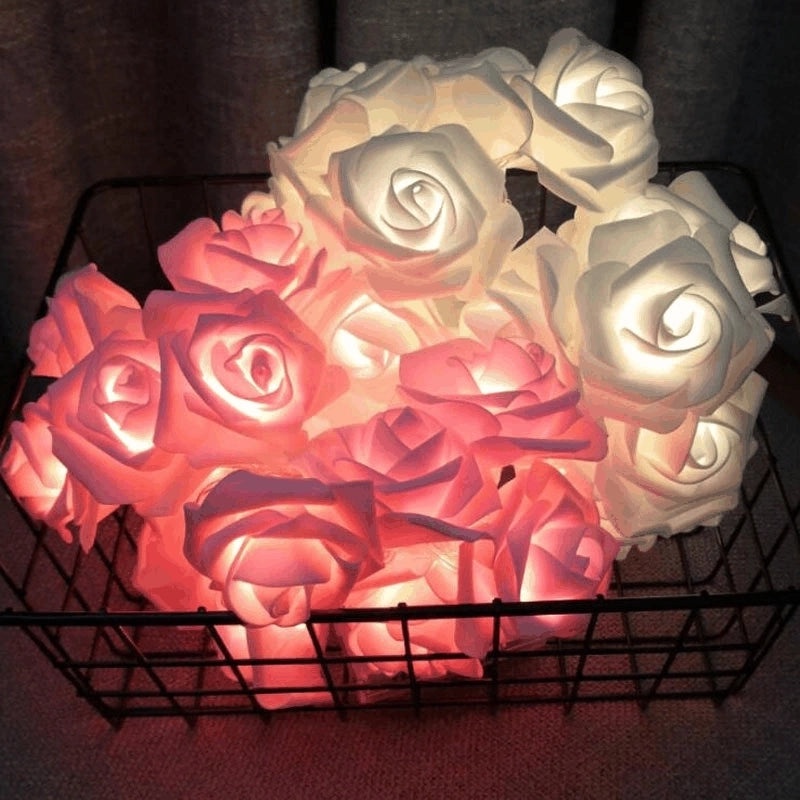 Valentine's Day Rose PVC String Lights Cute Party Decoration | Home Decor Lighting
