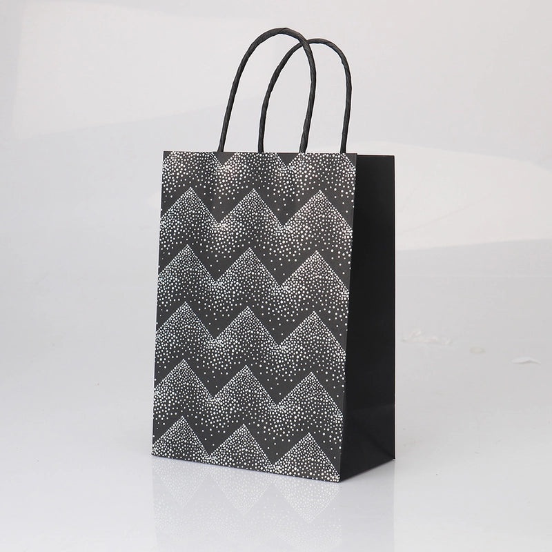 Love Spot Gilding Kraft Paper Gift Bag with Paper Rope Handle | Gift Bags