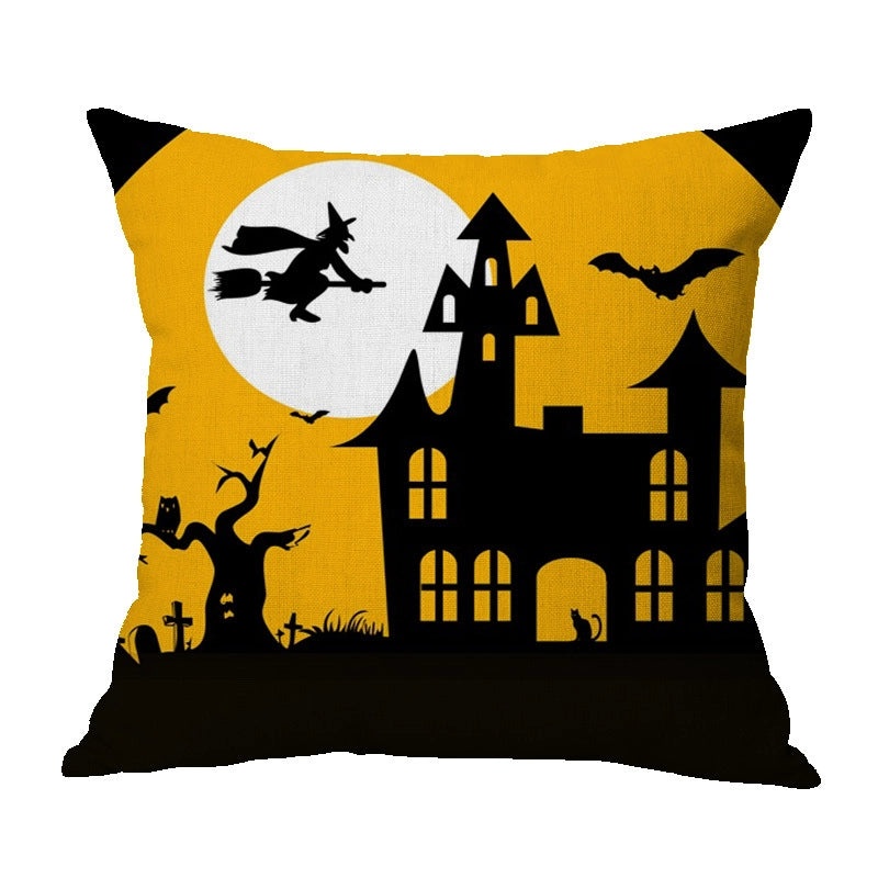 Halloween Punk Skull Linen Pillow Covers for Couch Sofa Decorative Throw Pillowcases|Home Decor & Pillows
