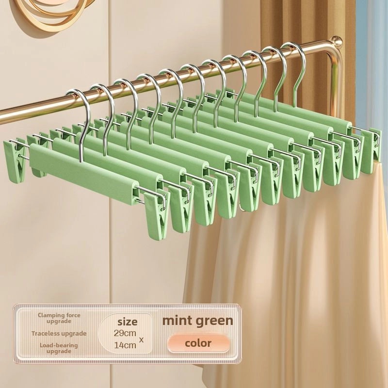 5 Pieces Plastic Pants Clips Retractable Seamless Hangers for Clothing Store & Home Drying|Clothing Storage & Organization