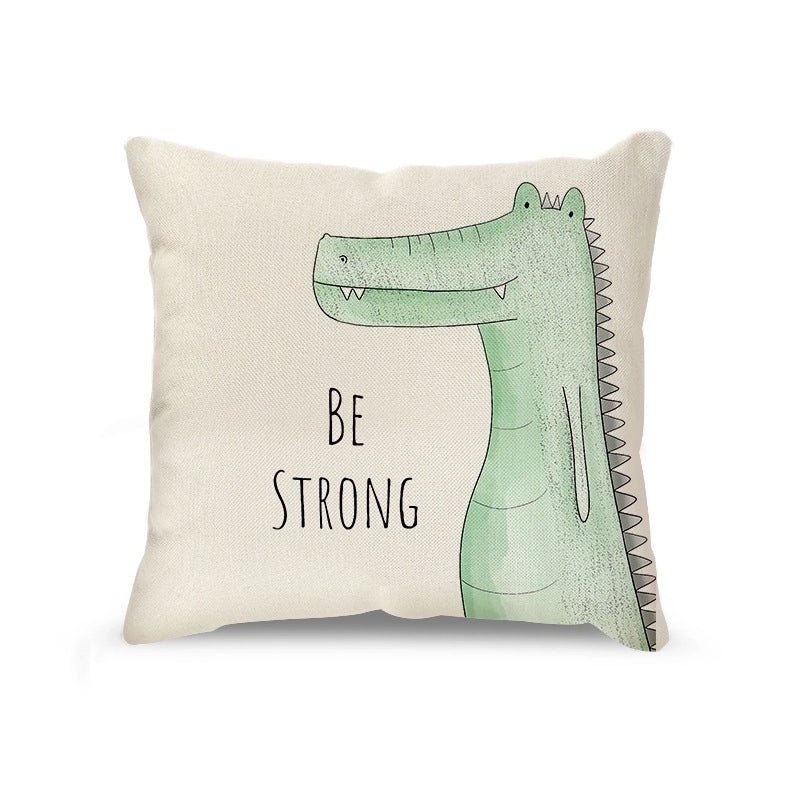 Chinoiserie Style Linen Animal Print Pillow Covers for Vacation Home Decor | Home Decor Pillows