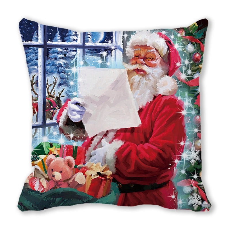 Festive Santa Pillow Covers for Couch Sofa Christmas Home Decor|Home Decor & Pillows